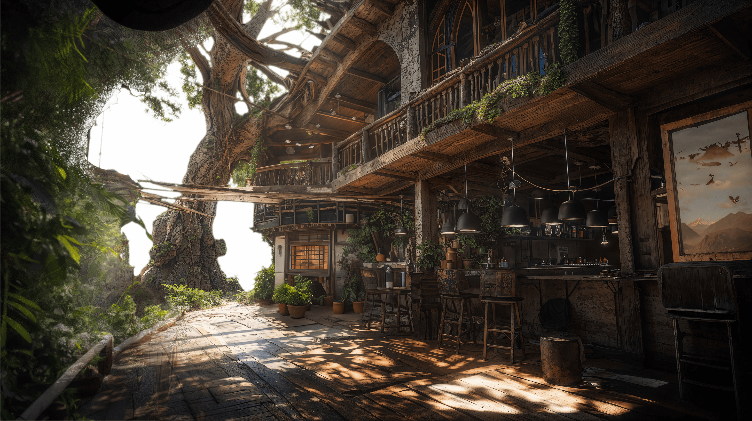 Treehouse bar bar day